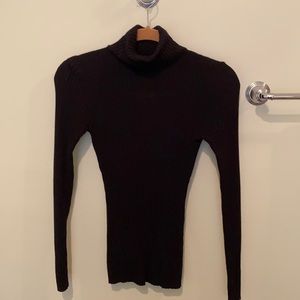 Express Black Ribbed Turtleneck